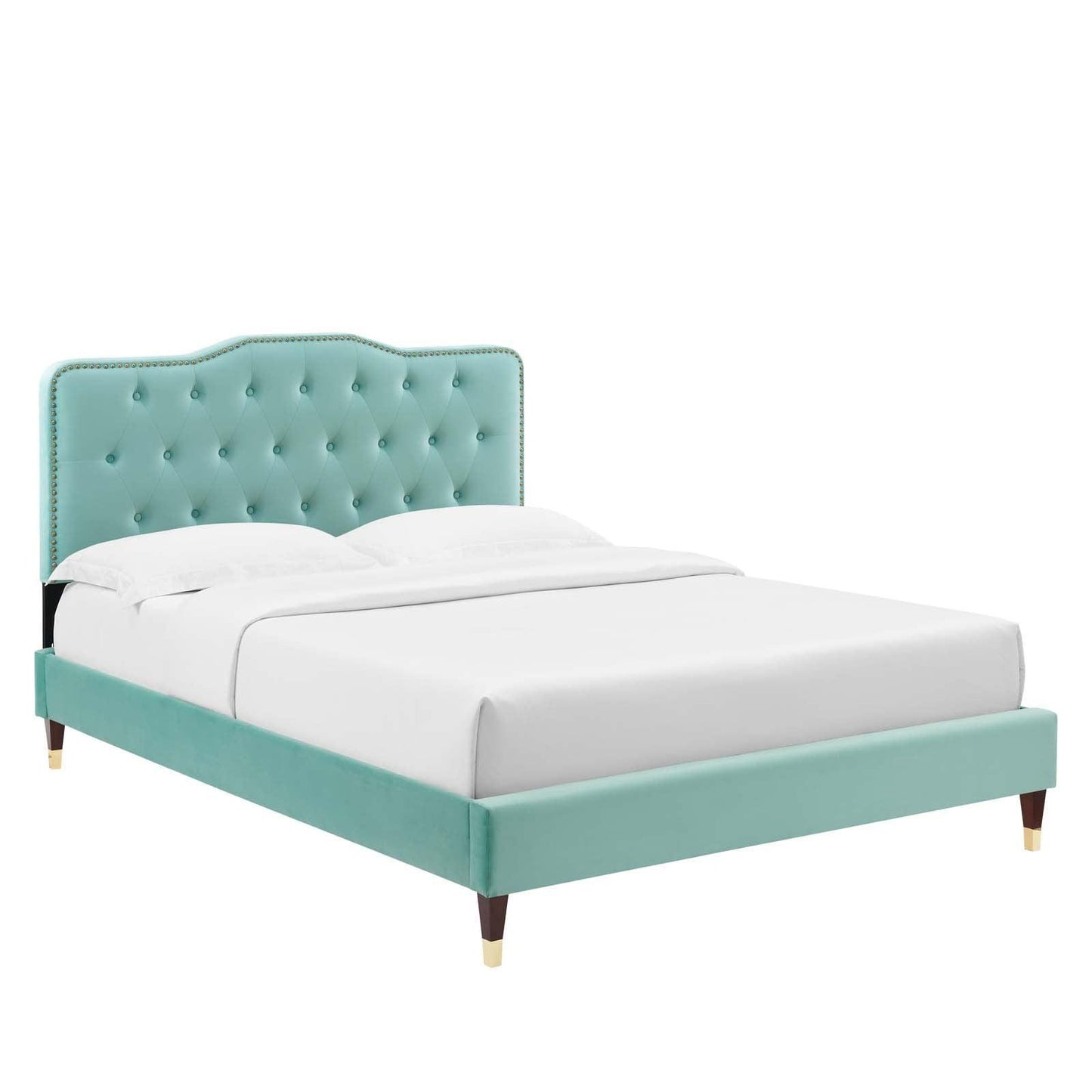 Amber Performance Velvet Twin Platform Bed, MOD-6779 FredCo