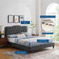 Amber Performance Velvet Twin Platform Bed, MOD-6779 FredCo
