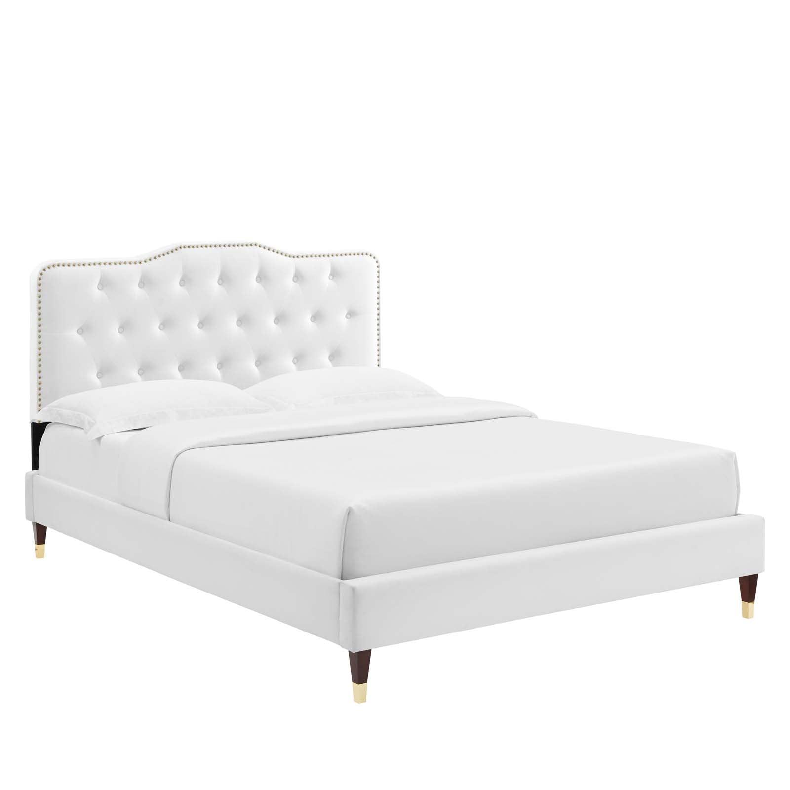 Amber Performance Velvet Twin Platform Bed, MOD-6779 FredCo