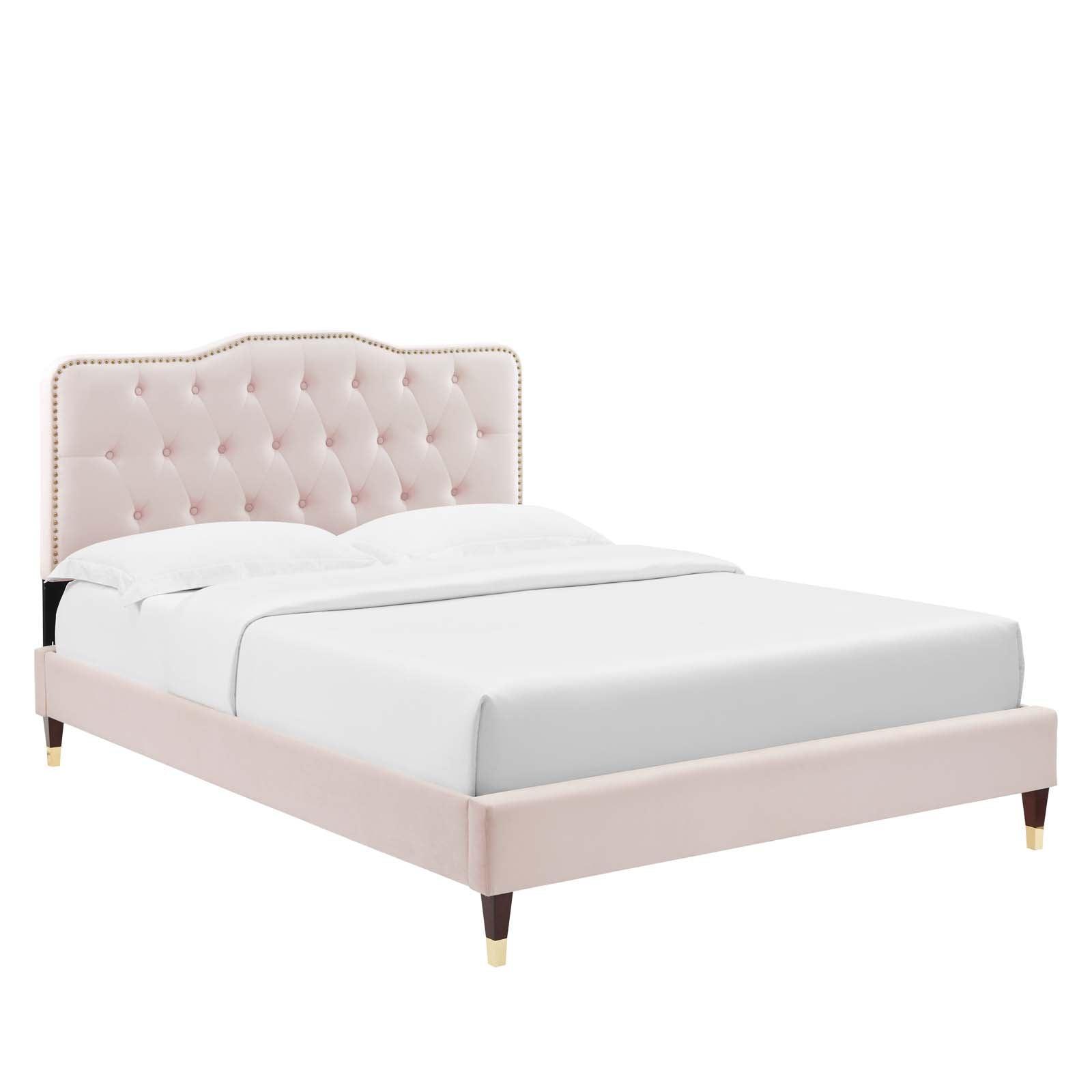 Amber Performance Velvet Twin Platform Bed, MOD-6779 FredCo