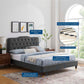 Amber Performance Velvet Twin Platform Bed, MOD-6779 FredCo