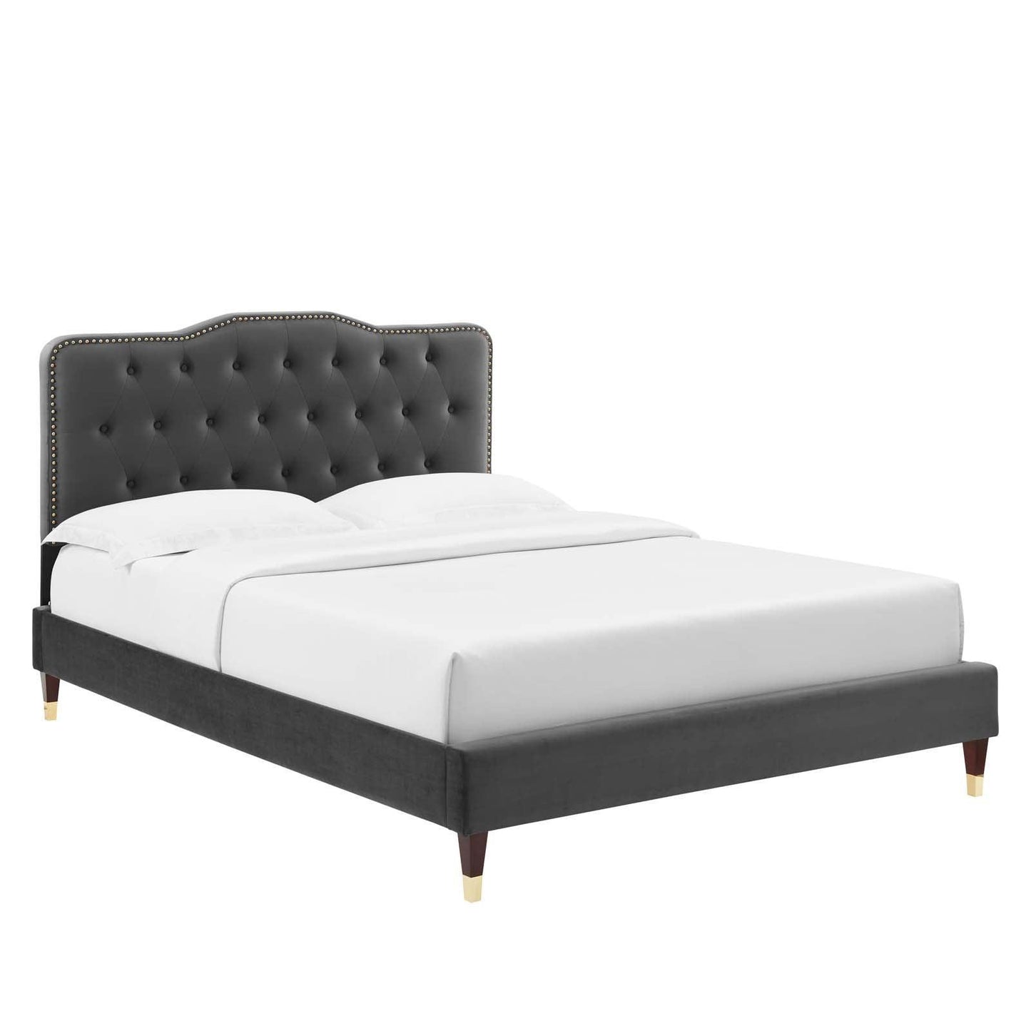 Amber Performance Velvet Twin Platform Bed, MOD-6779 FredCo
