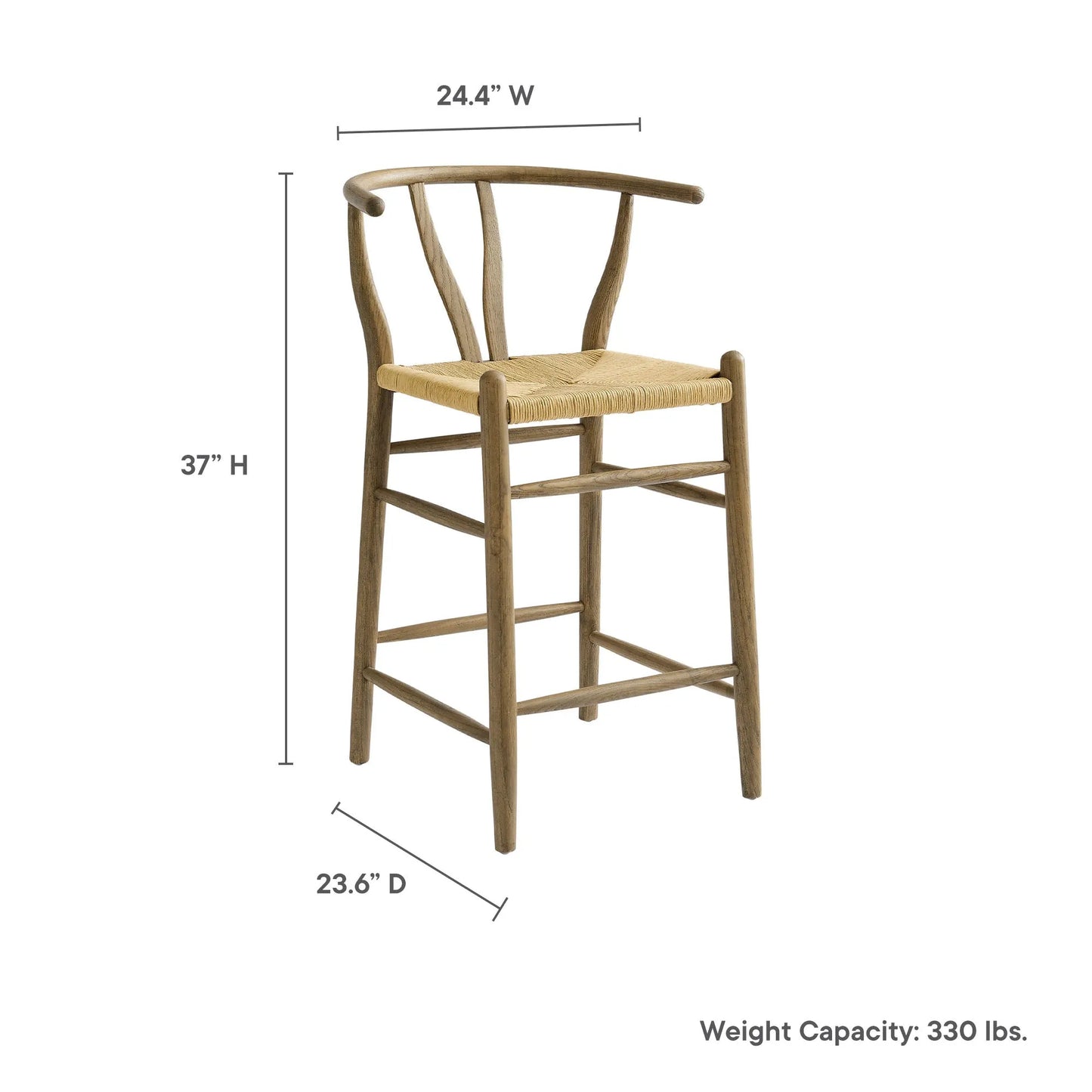 Amish Wood Counter Stool by Modway EEI-7206 FredCo