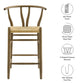 Amish Wood Counter Stool by Modway EEI-7206 FredCo