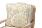 Andre Traditional French Quilted Fabric and Whitewash Finished Wood Accent Chair FredCo