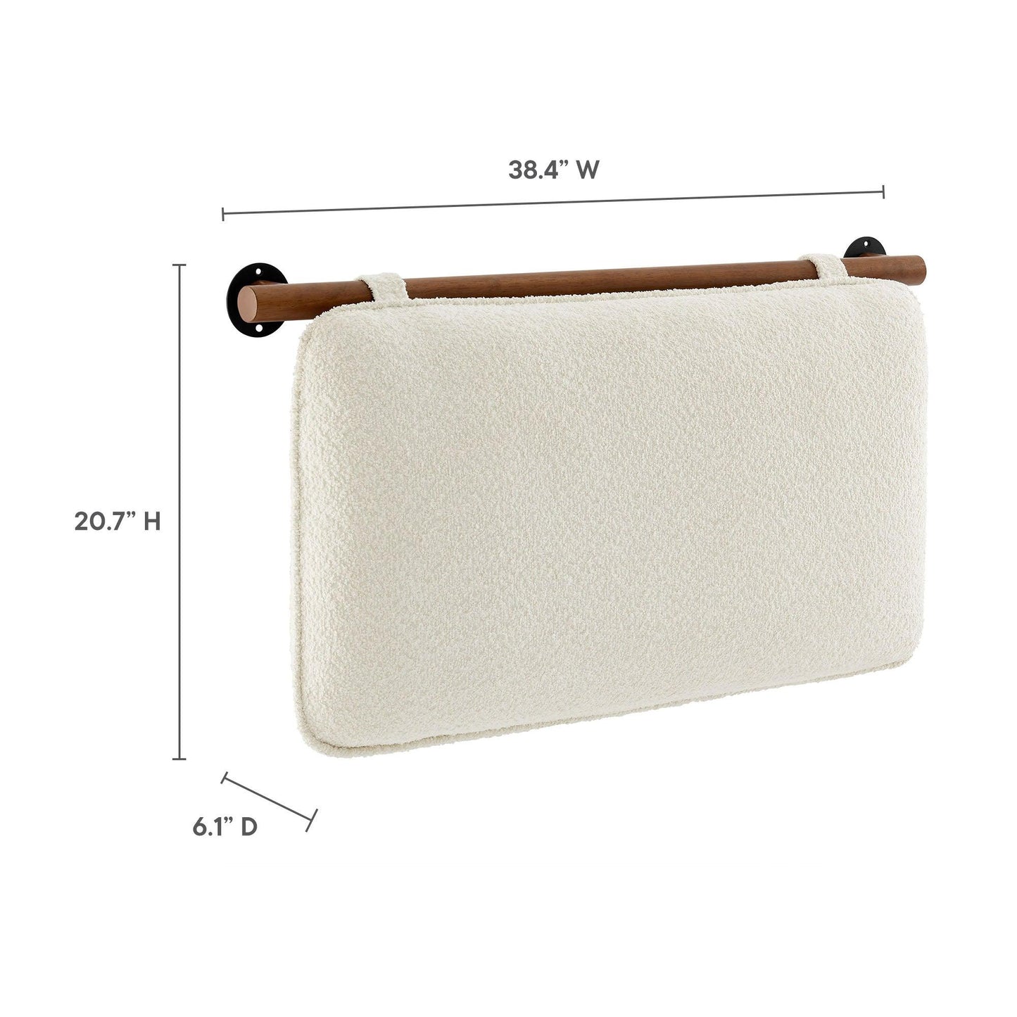 Anela Wall-Mounted Chenille Upholstered Twin Headboard by Modway FredCo