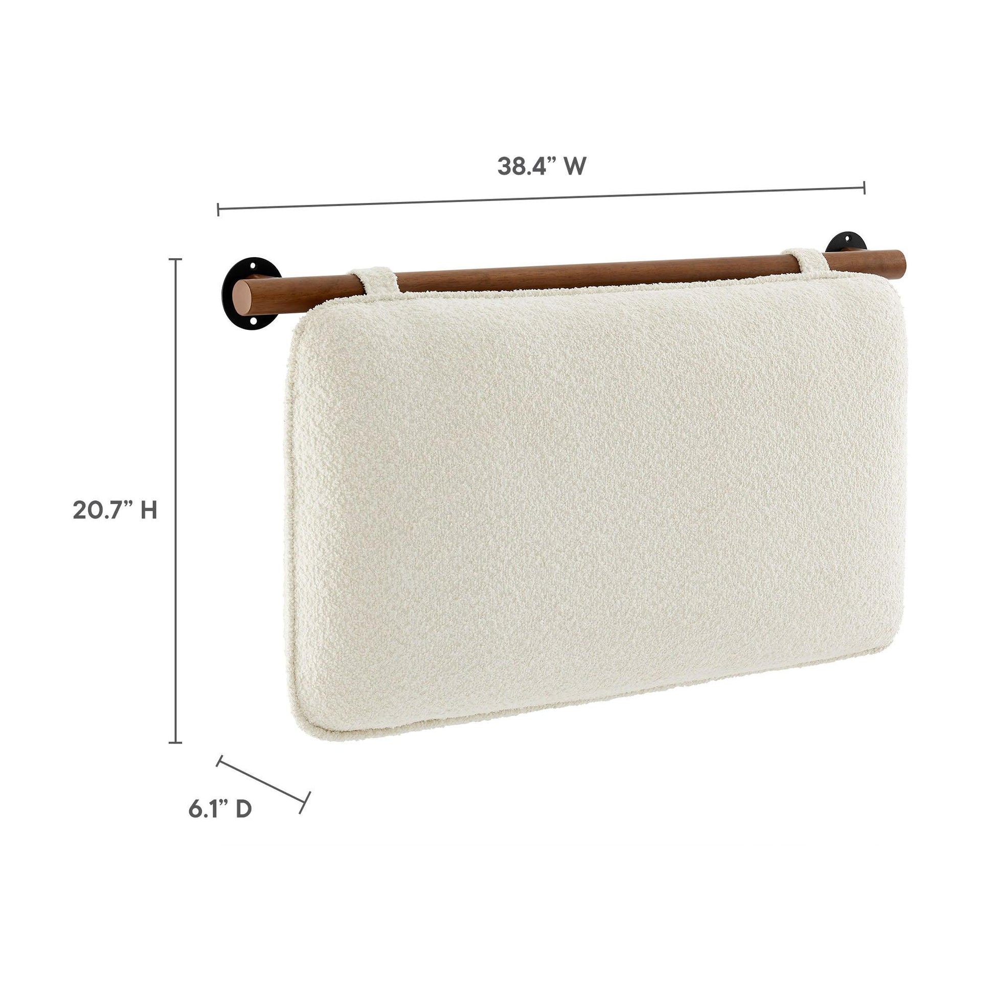 Anela Wall-Mounted Chenille Upholstered Twin Headboard by Modway FredCo