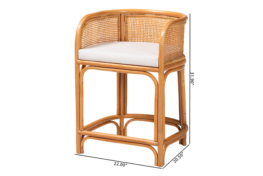 Ania Natural Rattan Counter Stool FredCo