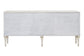 Ansaldo Pearl White & Silver Shimmer Finish Console Cabinet FredCo