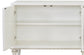 Ansaldo Pearl White & Silver Shimmer Finish Console Cabinet FredCo