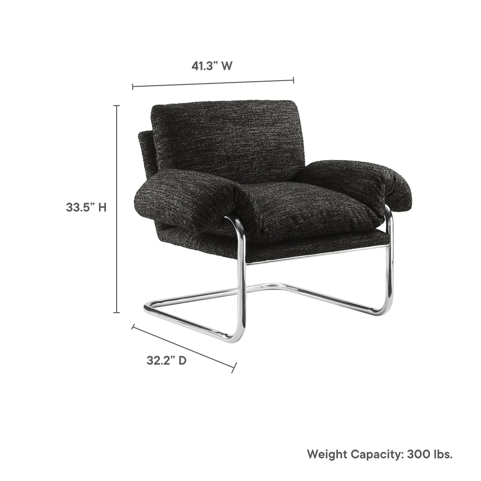 Ansel Boucle Fabric Accent Chair by Modway EEI-7180 FredCo