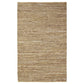 Ansley Handcrafted Leather Modern Metallic Stripe Rug FredCo