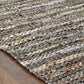 Ansley Handcrafted Leather Modern Metallic Stripe Rug FredCo