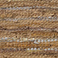 Ansley Handcrafted Leather Modern Metallic Stripe Rug FredCo