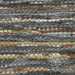 Ansley Handcrafted Leather Modern Metallic Stripe Rug FredCo