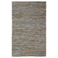 Ansley Handcrafted Leather Modern Metallic Stripe Rug FredCo