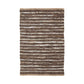 Ansley Handcrafted Leather Modern Metallic Stripe Rug FredCo