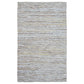 Ansley Handcrafted Leather Modern Metallic Stripe Rug FredCo