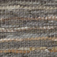 Ansley Handcrafted Leather Modern Metallic Stripe Rug FredCo