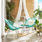 Aqua Green 3-Piece Outdoor Acapulco Chair FredCo