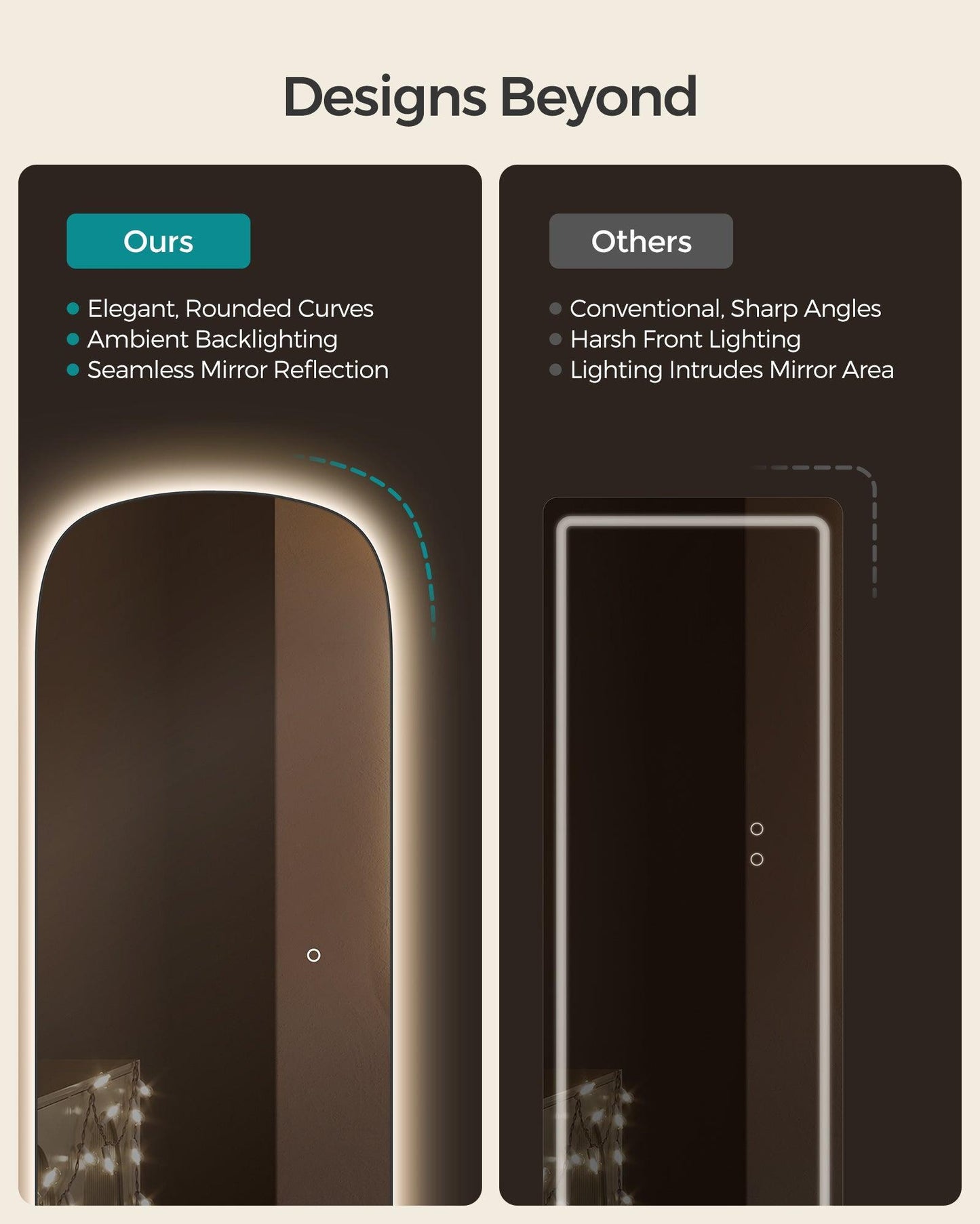 Arched Wall Mirror Full Length FredCo