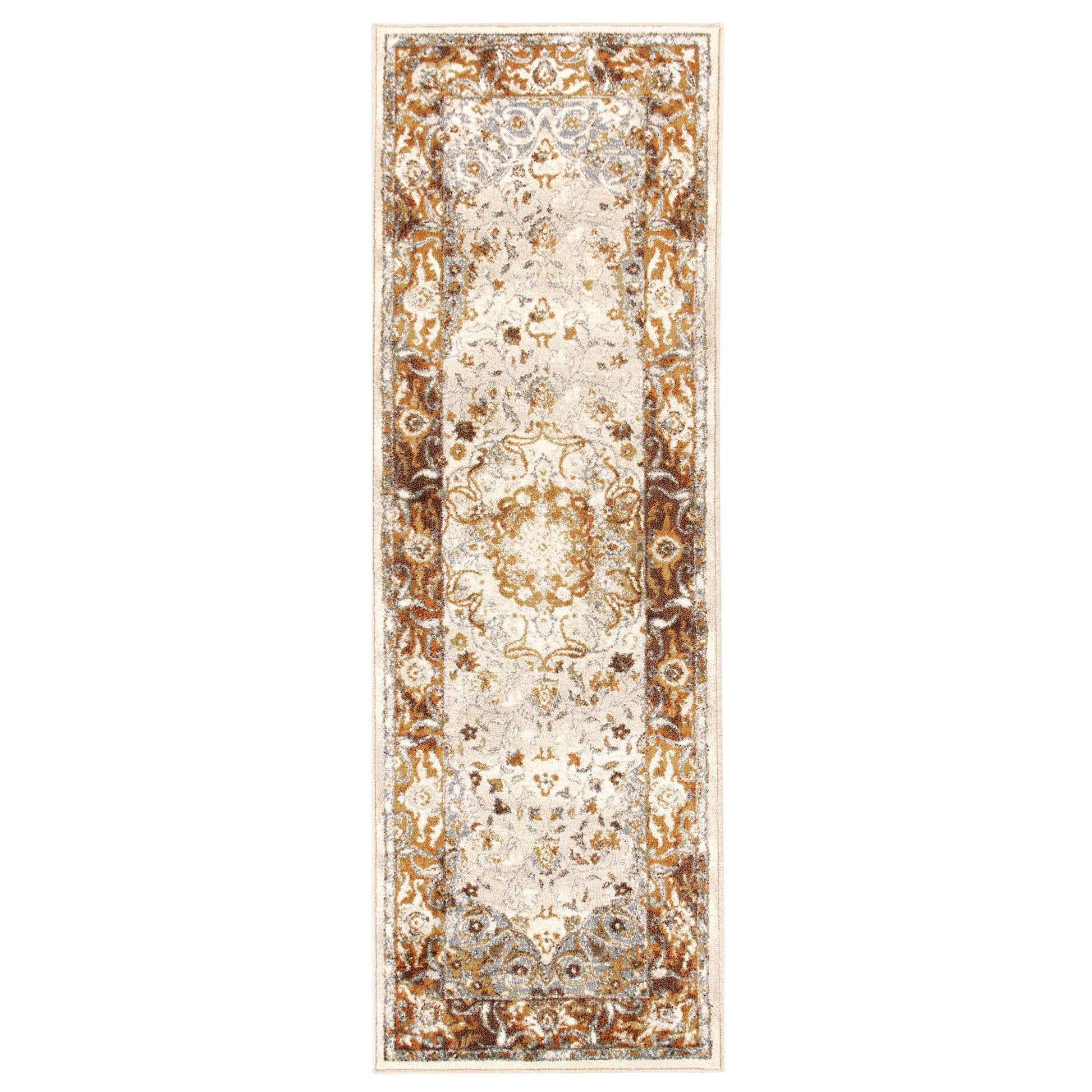 Archibold Vintage Traditional Medallion Rug FredCo