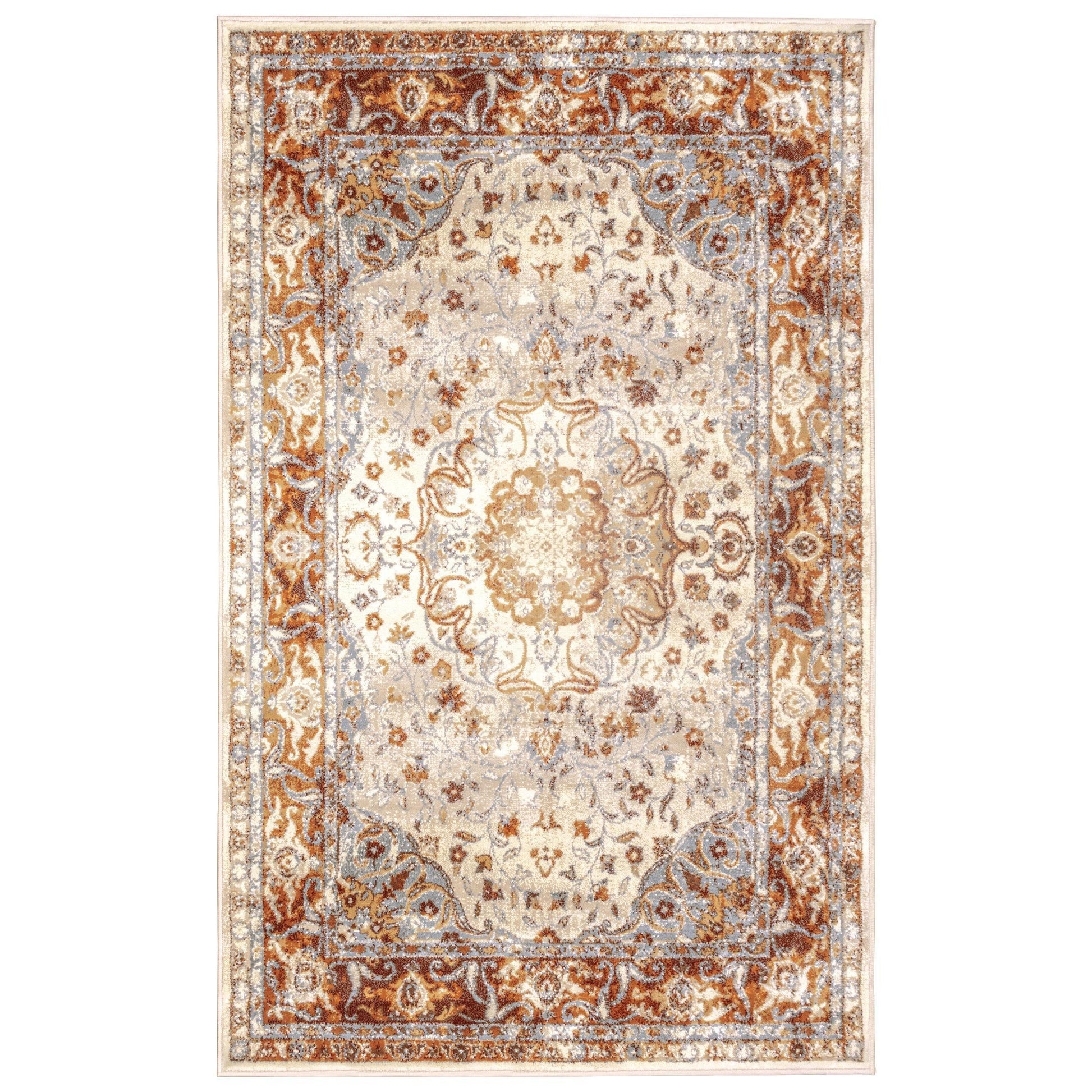 Archibold Vintage Traditional Medallion Rug FredCo