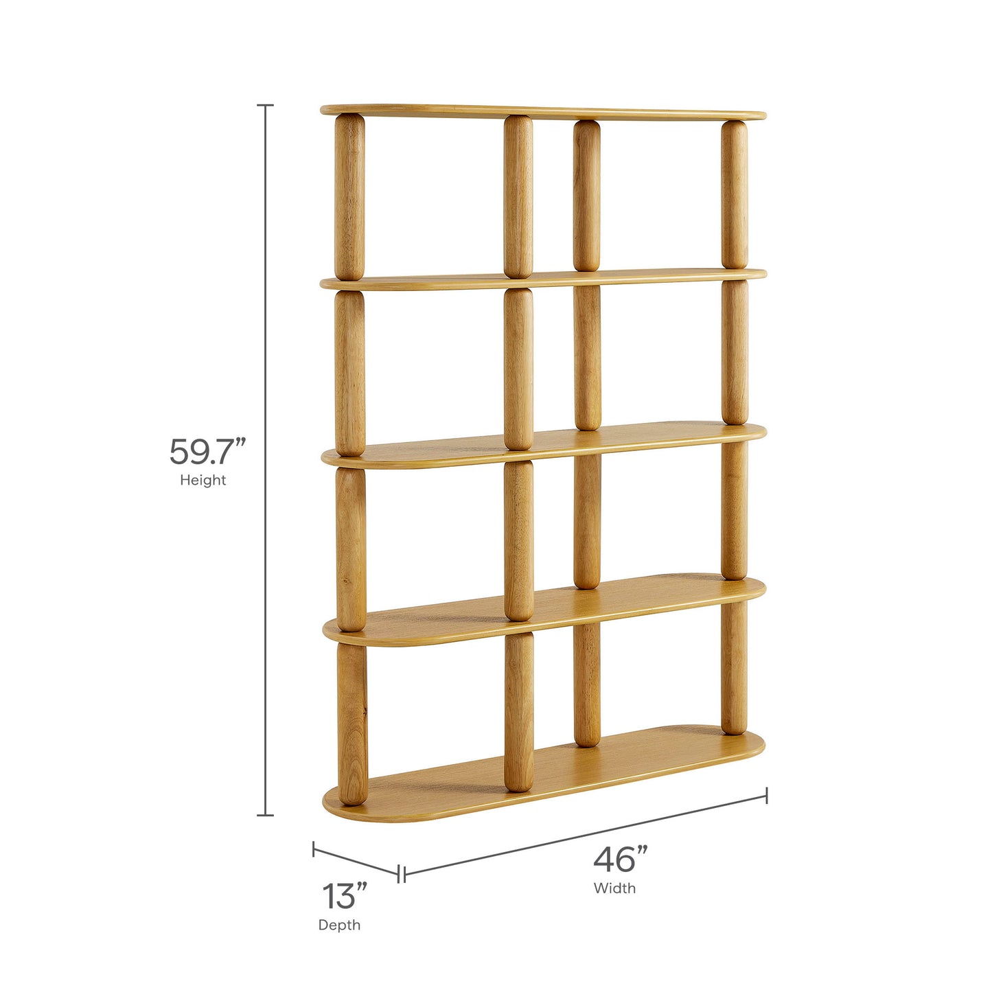 Arcus 4-Tier Oval Wood Bookshelf by Modway EEI-7347 FredCo