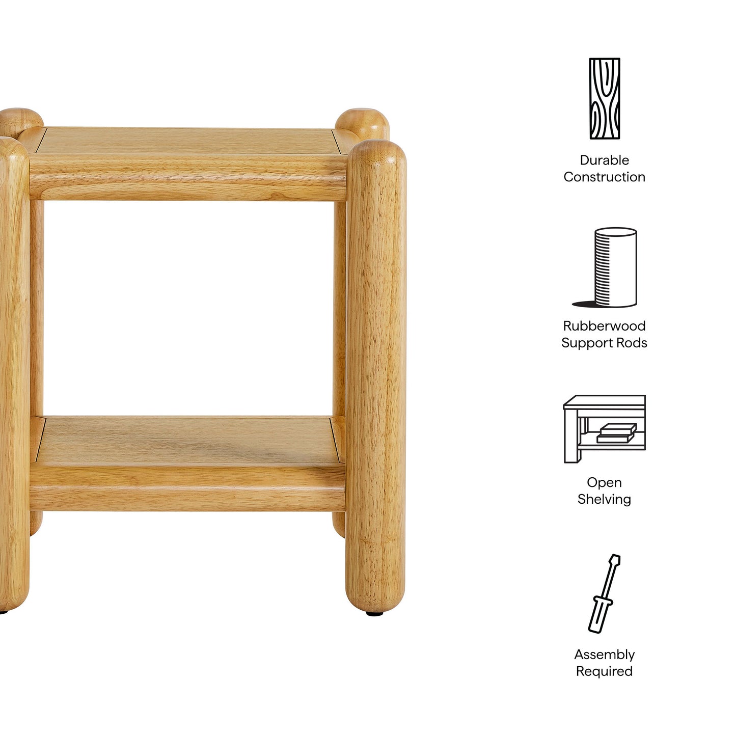 Arcus Rectangular 2-Tier Side Table by Modway MOD-7226 FredCo