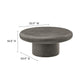 Argos Indoor - Outdoor Patio Concrete Round Coffee Table by Modway EEI-7092 FredCo
