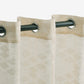 Argyle Geometric Embroidered Sheer Grommet Panel 2-Piece Curtain Set FredCo