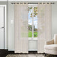 Argyle Geometric Embroidered Sheer Grommet Panel 2-Piece Curtain Set FredCo