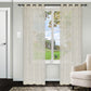 Argyle Geometric Embroidered Sheer Grommet Panel 2-Piece Curtain Set FredCo