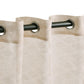 Argyle Geometric Embroidered Sheer Grommet Panel 2-Piece Curtain Set FredCo