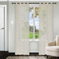 Argyle Geometric Embroidered Sheer Grommet Panel 2-Piece Curtain Set FredCo