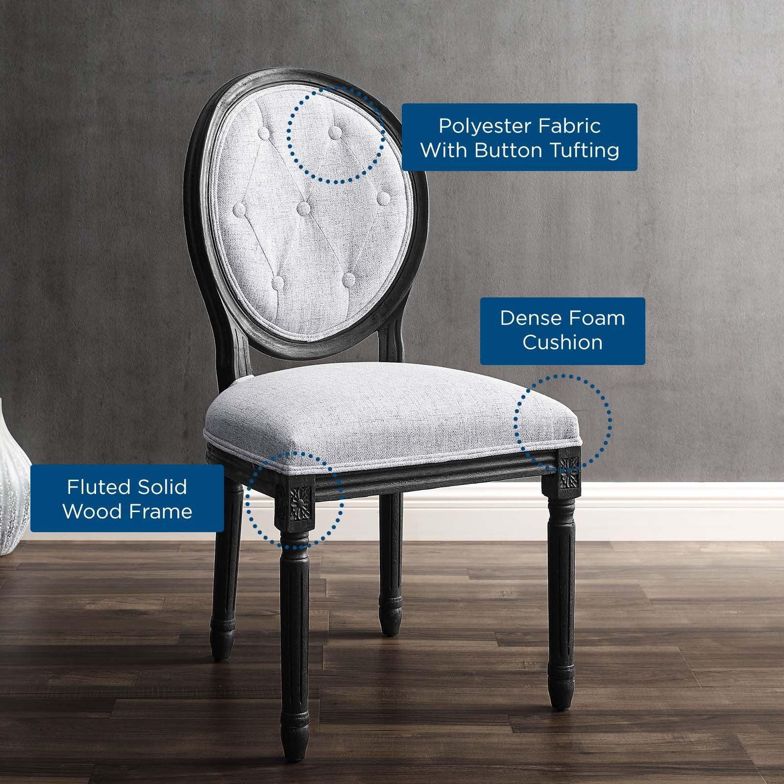 Arise Vintage French Upholstered Fabric Dining Side Chair, EEI-4664 FredCo