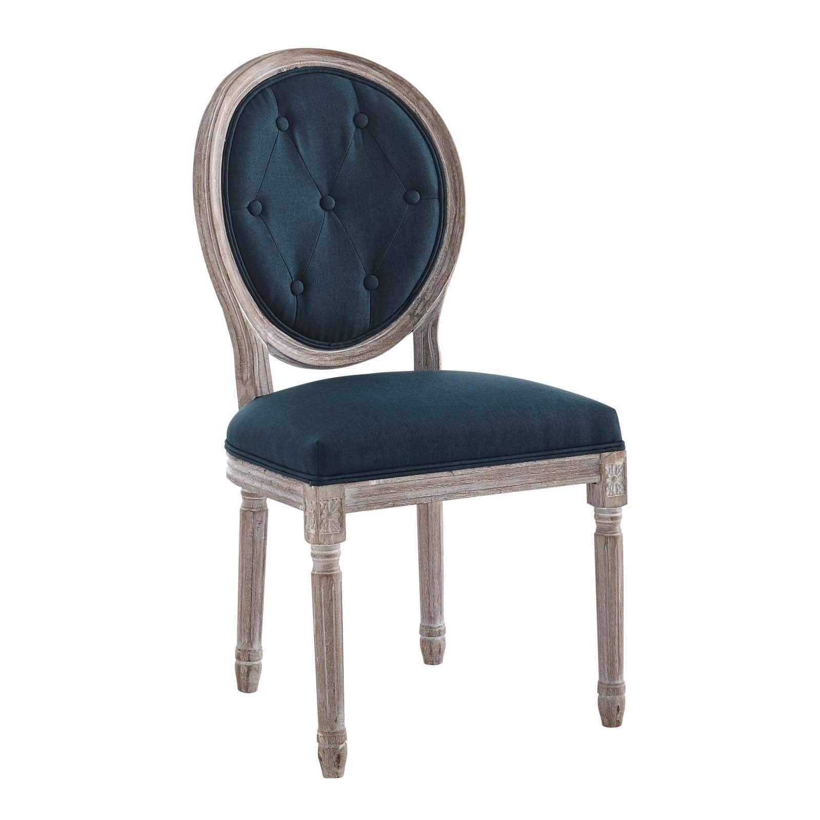 Arise Vintage French Upholstered Fabric Dining Side Chair, EEI-4664 FredCo