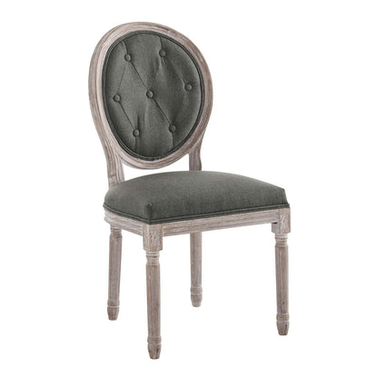 Arise Vintage French Upholstered Fabric Dining Side Chair, EEI-4664 FredCo