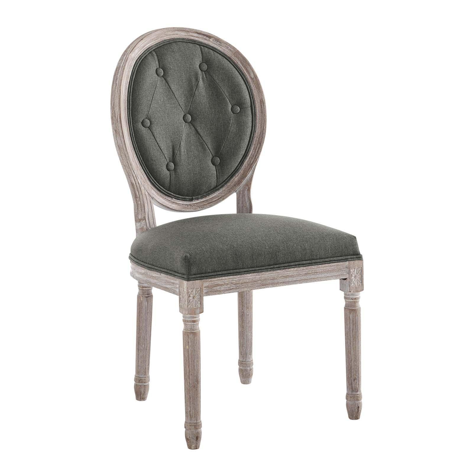 Arise Vintage French Upholstered Fabric Dining Side Chair, EEI-4664 FredCo