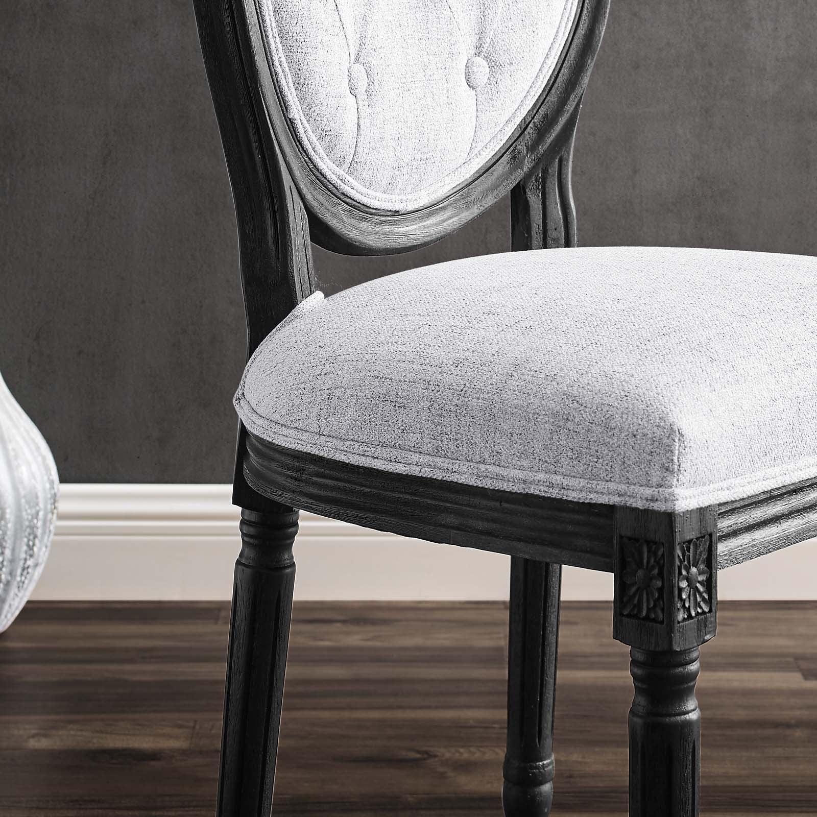 Arise Vintage French Upholstered Fabric Dining Side Chair, EEI-4664 FredCo