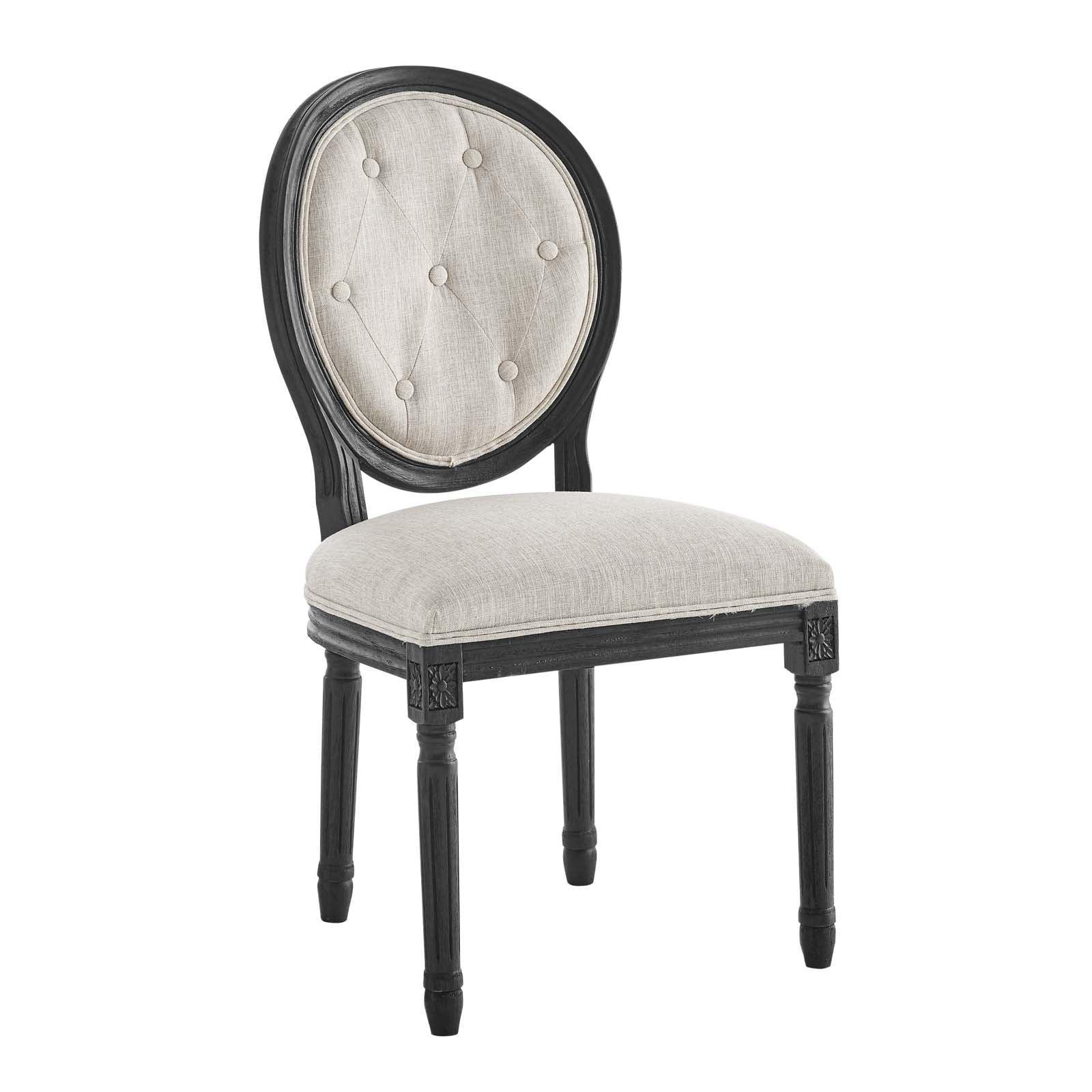 Arise Vintage French Upholstered Fabric Dining Side Chair, EEI-4664 FredCo