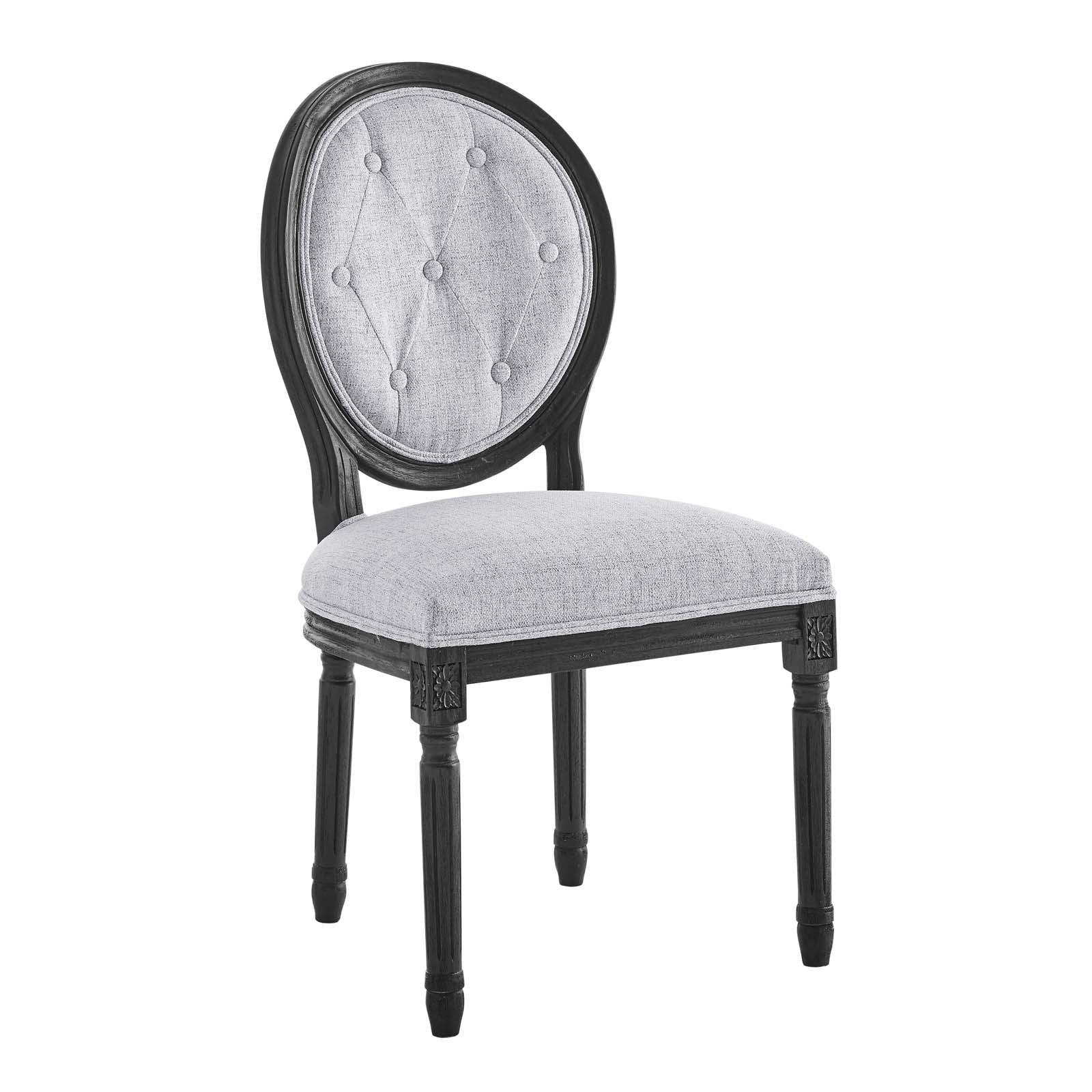 Arise Vintage French Upholstered Fabric Dining Side Chair, EEI-4664 FredCo