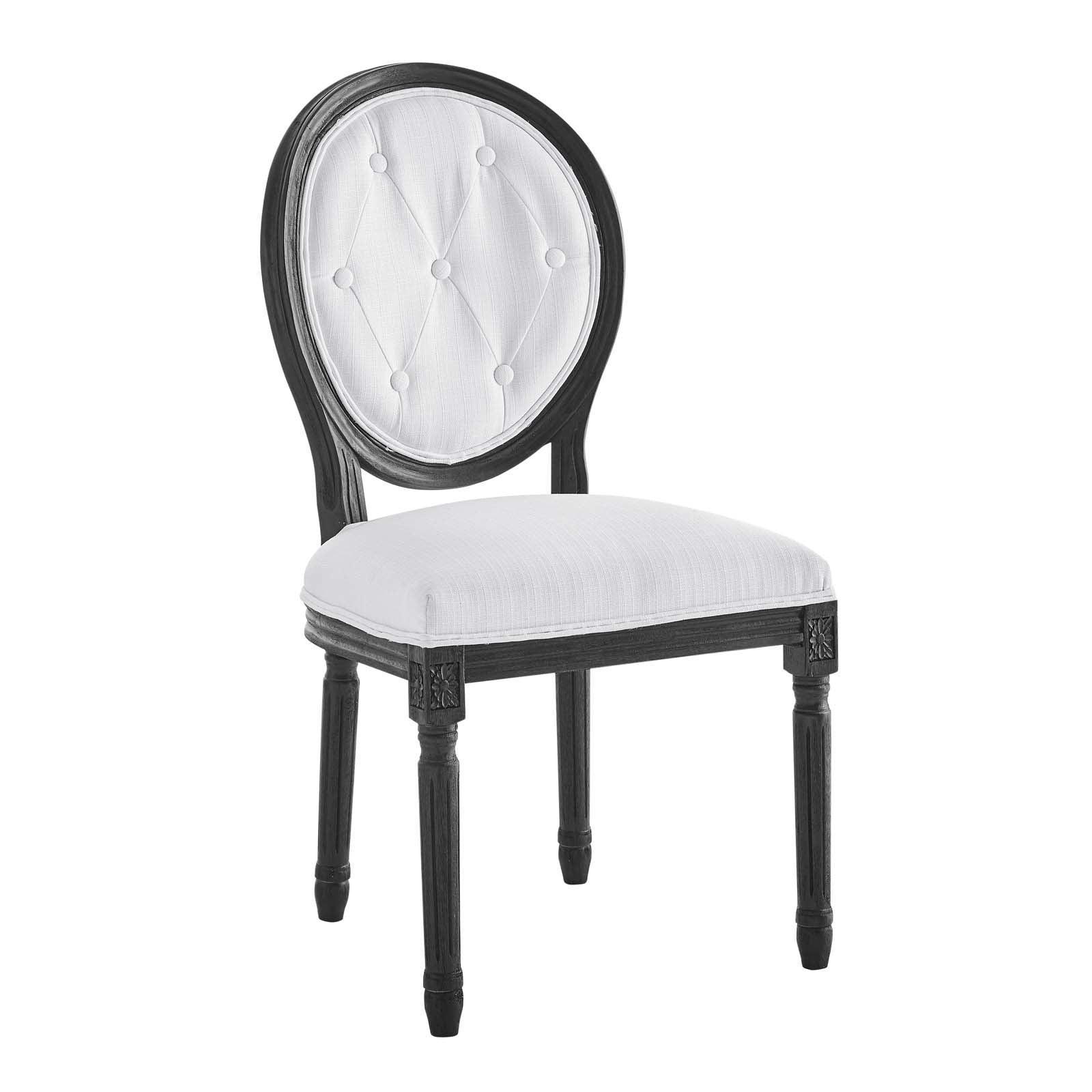 Arise Vintage French Upholstered Fabric Dining Side Chair, EEI-4664 FredCo