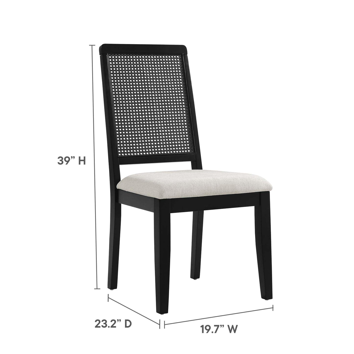 Arlo Faux Rattan and Wood Dining Side Chairs Set of 2 by Modway FredCo