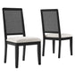 Arlo Faux Rattan and Wood Dining Side Chairs Set of 2 by Modway FredCo