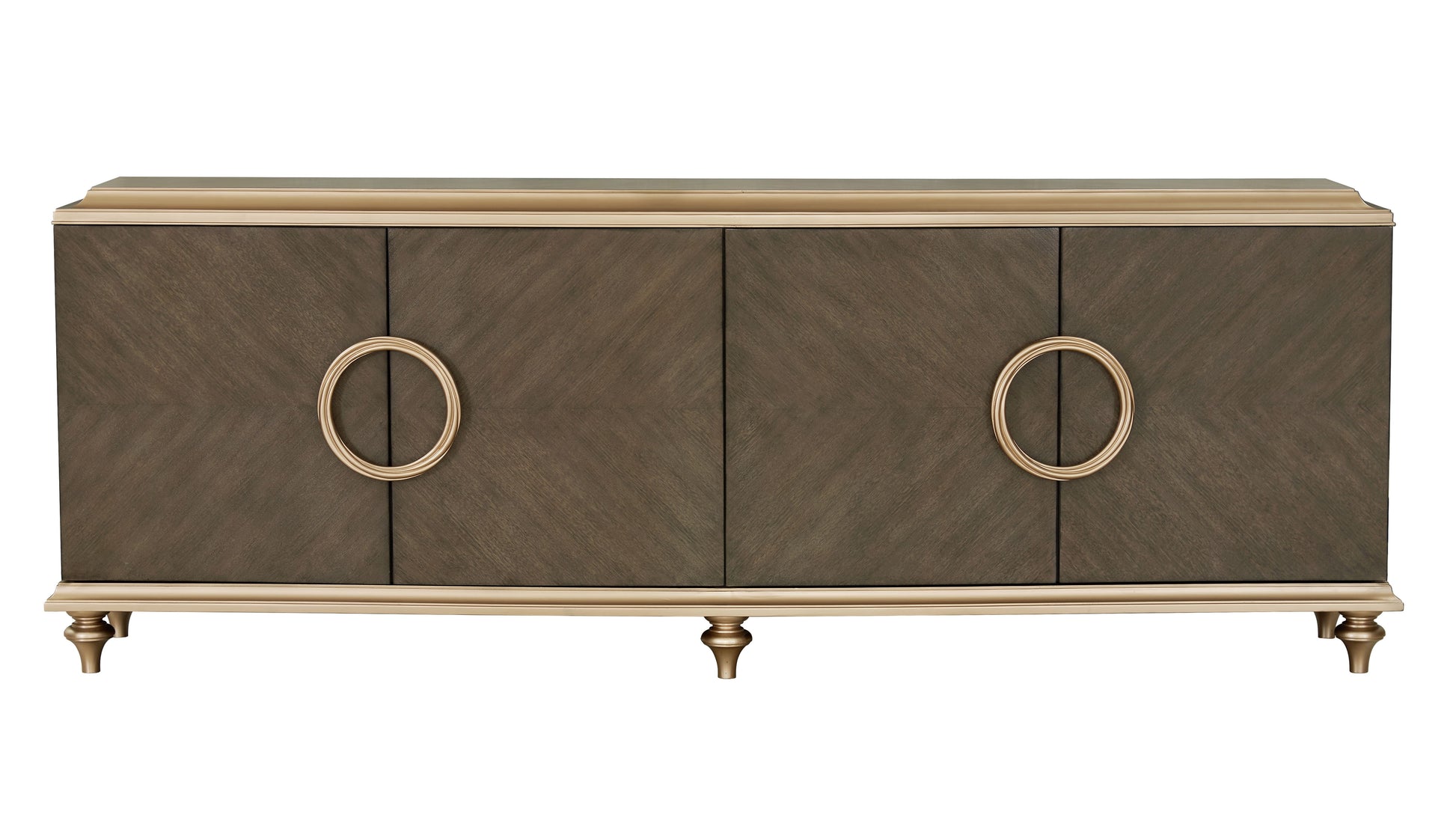 Ashtin Brown Finish Console Cabinet FredCo
