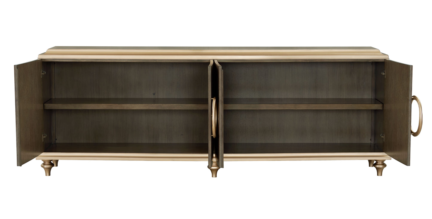 Ashtin Brown Finish Console Cabinet FredCo