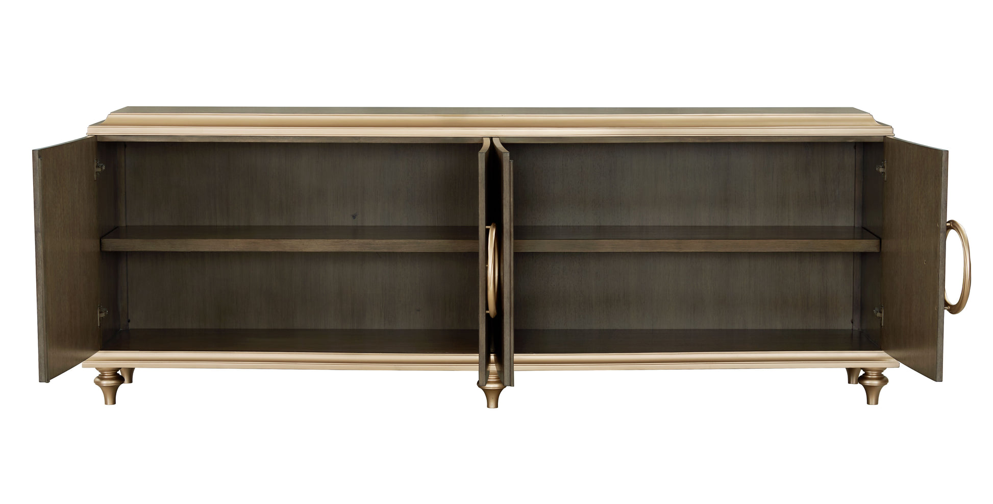 Ashtin Brown Finish Console Cabinet FredCo