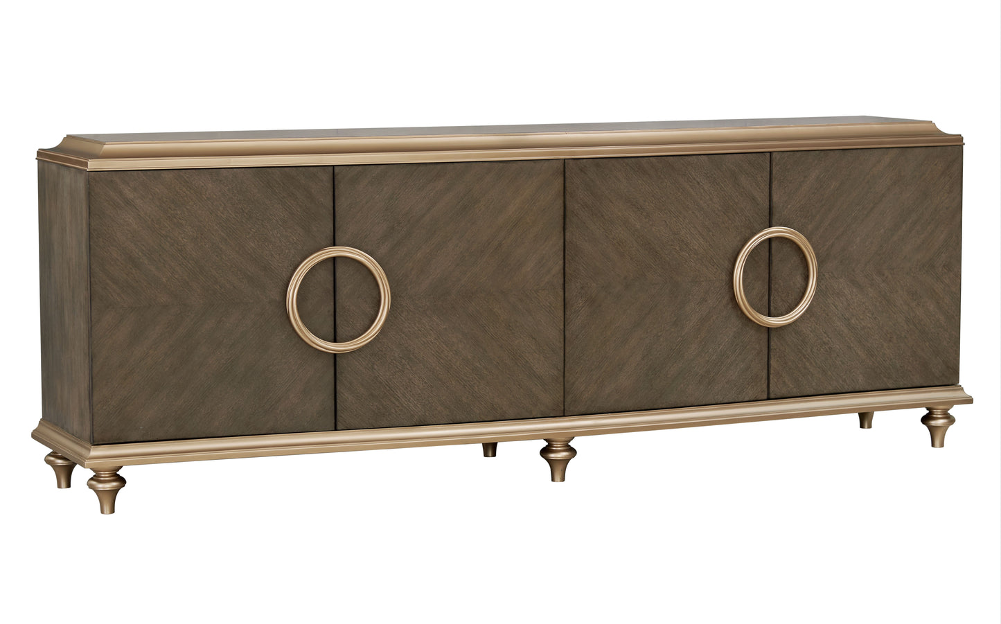 Ashtin Brown Finish Console Cabinet FredCo