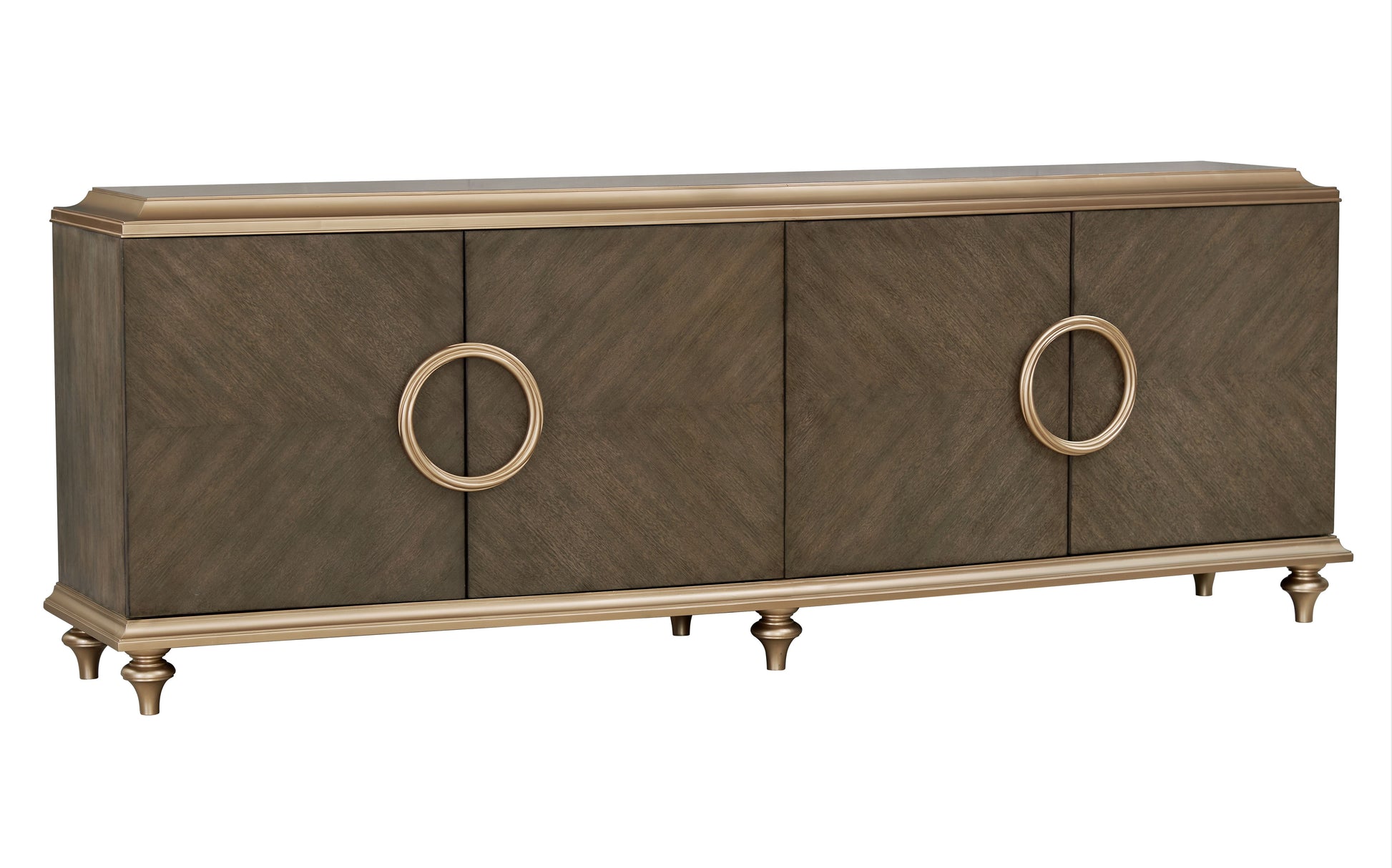 Ashtin Brown Finish Console Cabinet FredCo